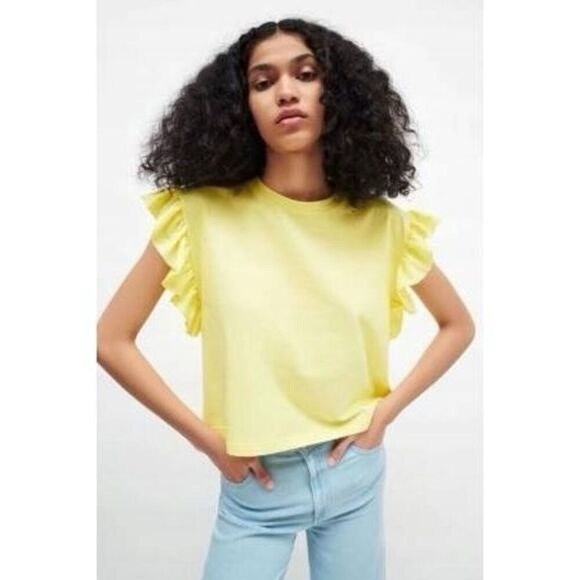 Zara Yellow Ruffle Top - Picture 3 of 3